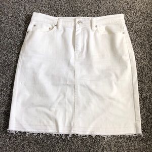 J Crew White Denim Skirt